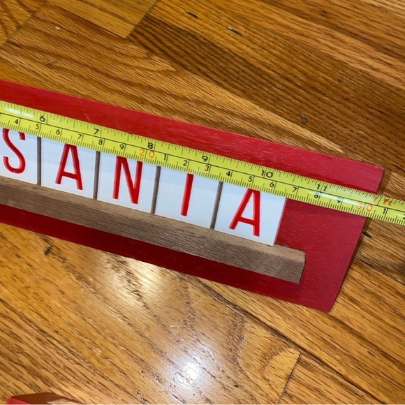 Santa Christmas Decorations. Wooden Santa Claus Holiday. Children Christmas Room - Picture 10 of 11